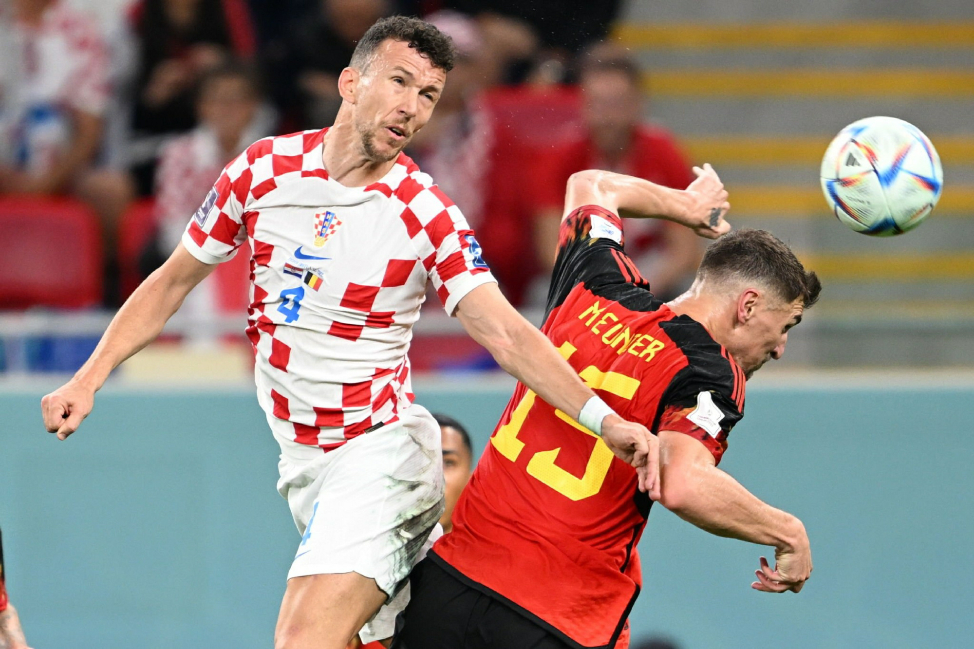 比利时队在对阵克罗地亚队时取得胜利